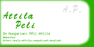 attila peli business card